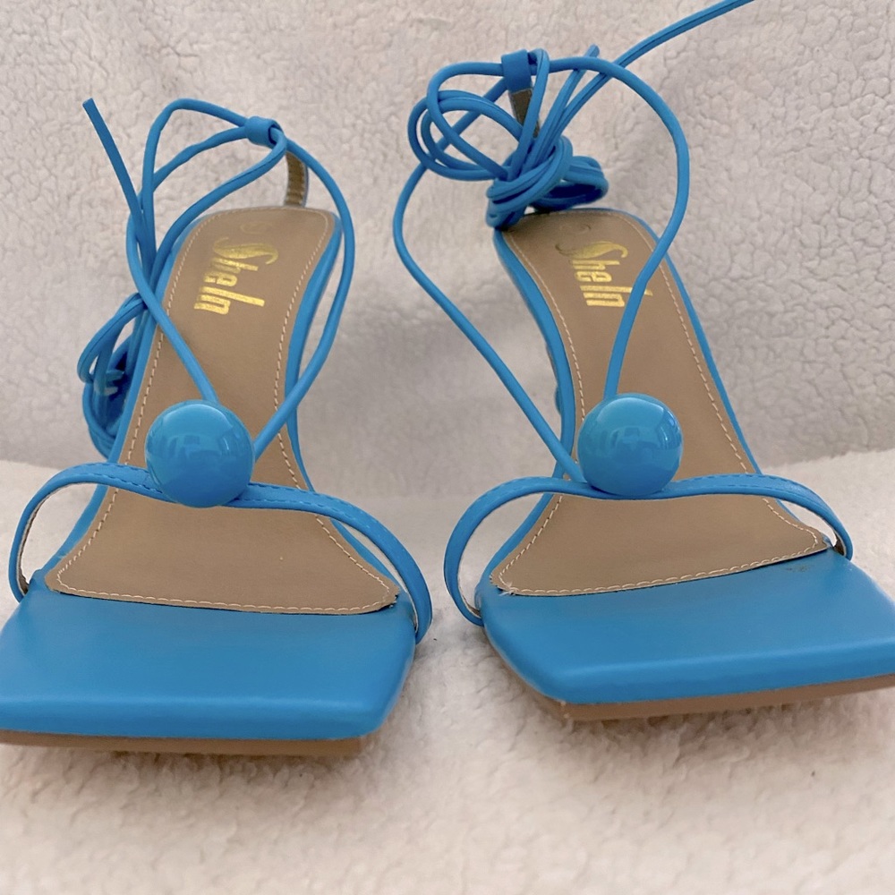 Shein Light Blue Ball Heels